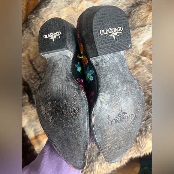 Old Gringo Sugar Skull and Flower Embroidered Western Boots - Picture 6 of 7